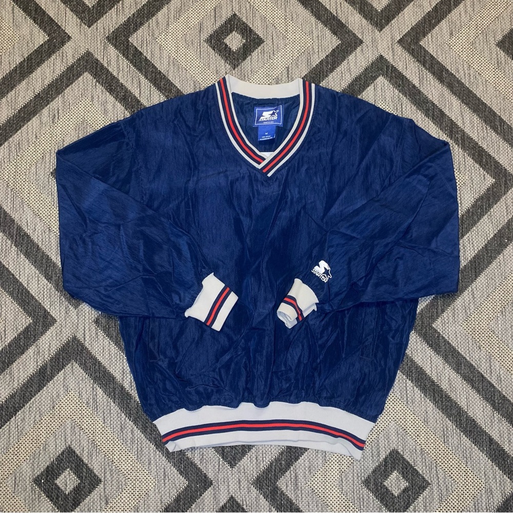 Starter Navy/Gray Windbreaker Pullover Jacket